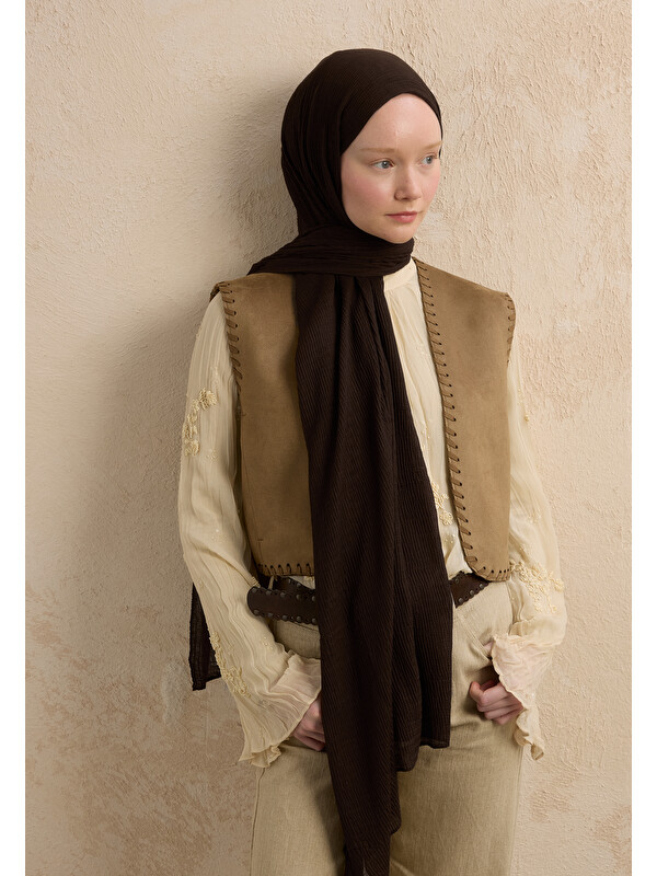 Fresh Scarfs Modal Krinkıl Şal Bitter
