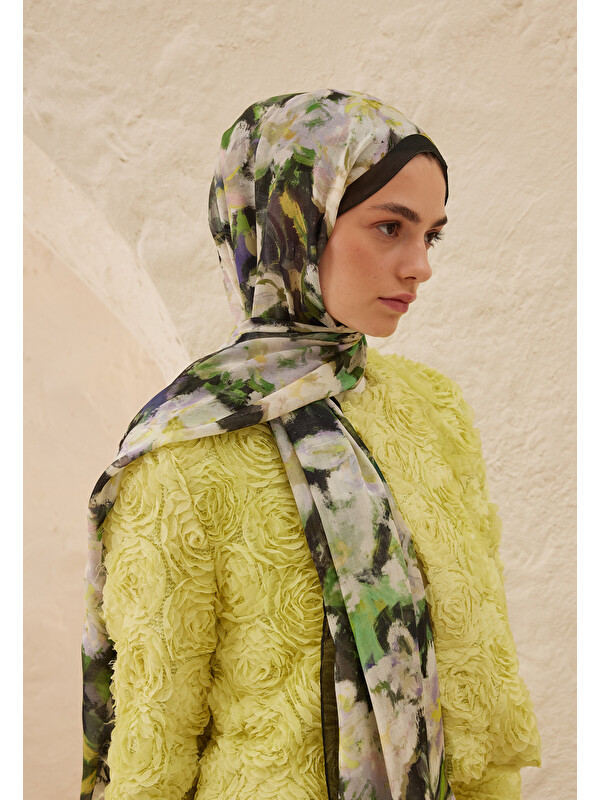 Fresh Scarfs Dora Desen Rami Şal Yeşil