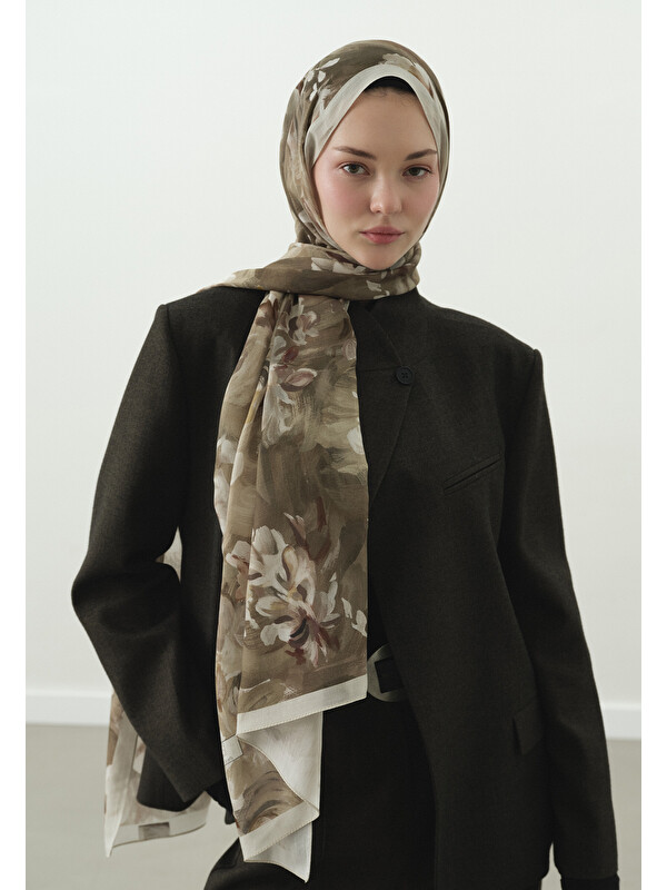 Fresh Scarfs Jane Desenli Pamuk Viskon Şal Çağla