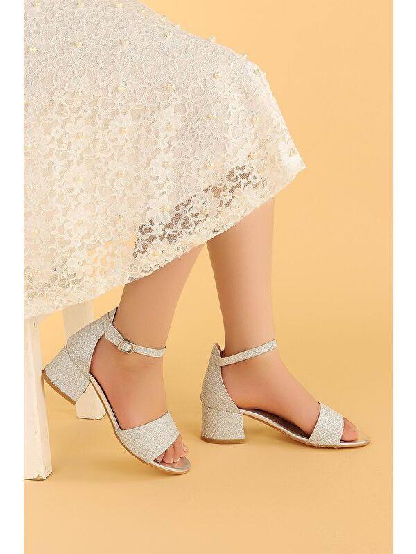 Alexa Günlük Kız Çocuk 3 Cm Topuklu Sandalet Abiye Ayakkabı - Görsel 3