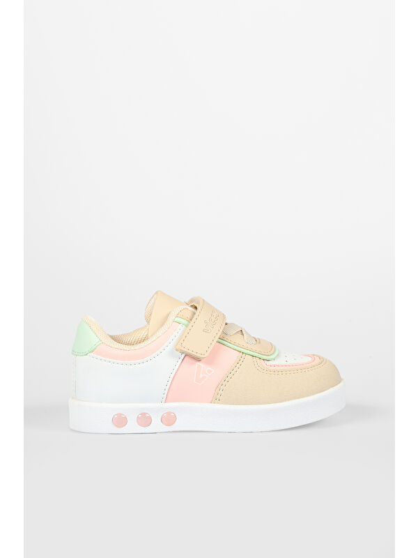 Sam Işıklı Kız Okul Öncesi Pudra Sneaker - Görsel 2