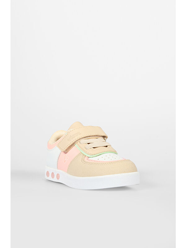 Sam Işıklı Kız Çocuk Pudra Sneaker - Görsel 4