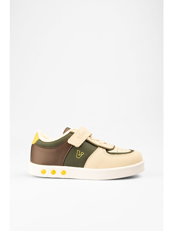 Sam Işıklı Erkek Çocuk Haki Sneaker - Görsel 3