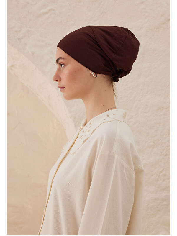 Fresh Scarfs Silikonlu Kaydırmaz Bone Kahverengi