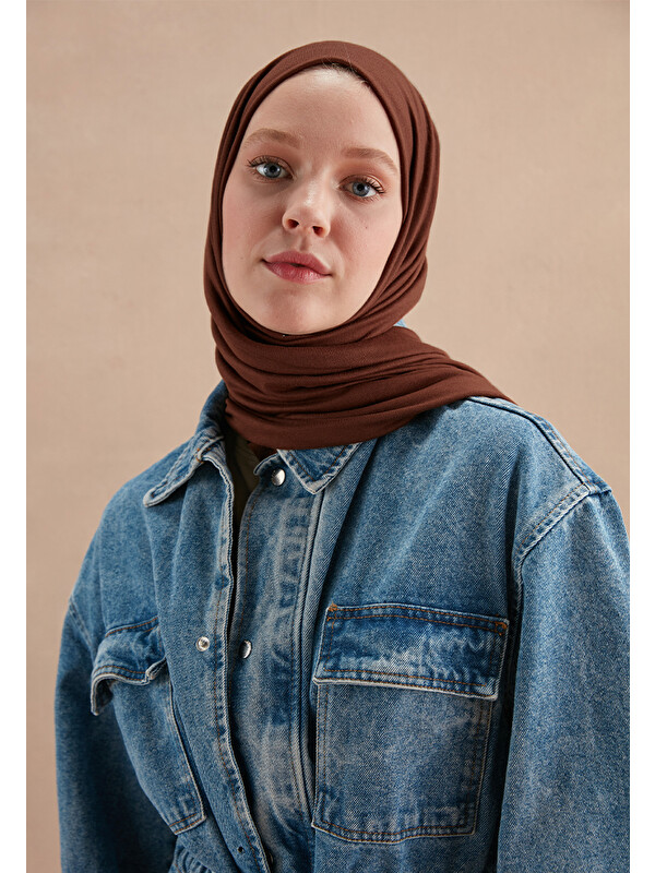 Fresh Scarfs Penye Şal Çikolata Kahve