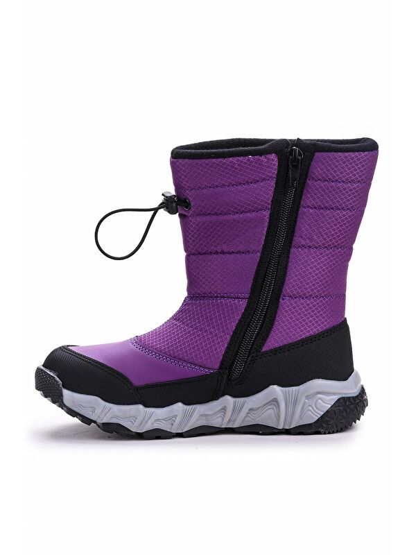 Molina Suya Dayanıklı Fermuarlı Kız/Erkek Çocuk Kar Bot Ayakkabı - Görsel 6