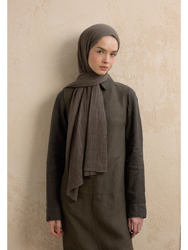 Fresh Scarfs Modal Krinkıl Şal Duman