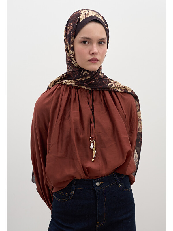 Fresh Scarfs Felıcıe Desen Şal Bordo