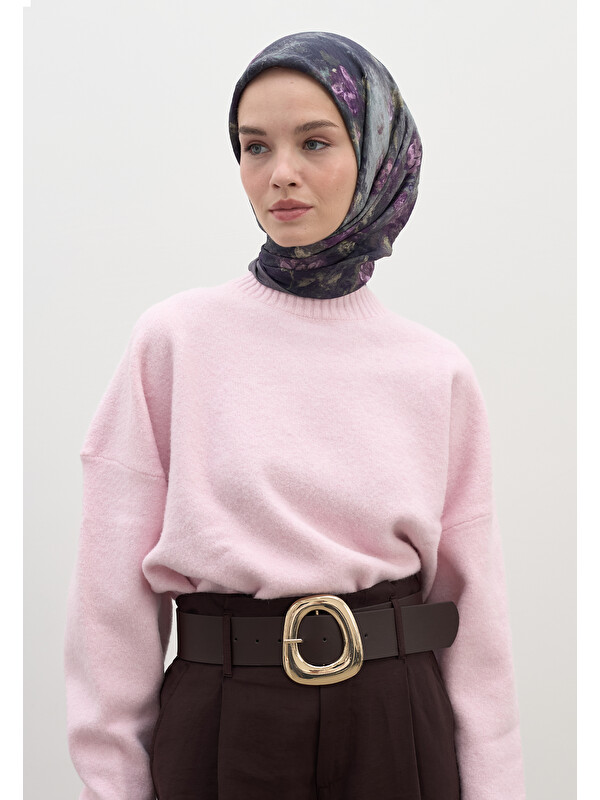 Fresh Scarfs Evelyne Desen Pamuklu Viskon Eşarp Lavanta
