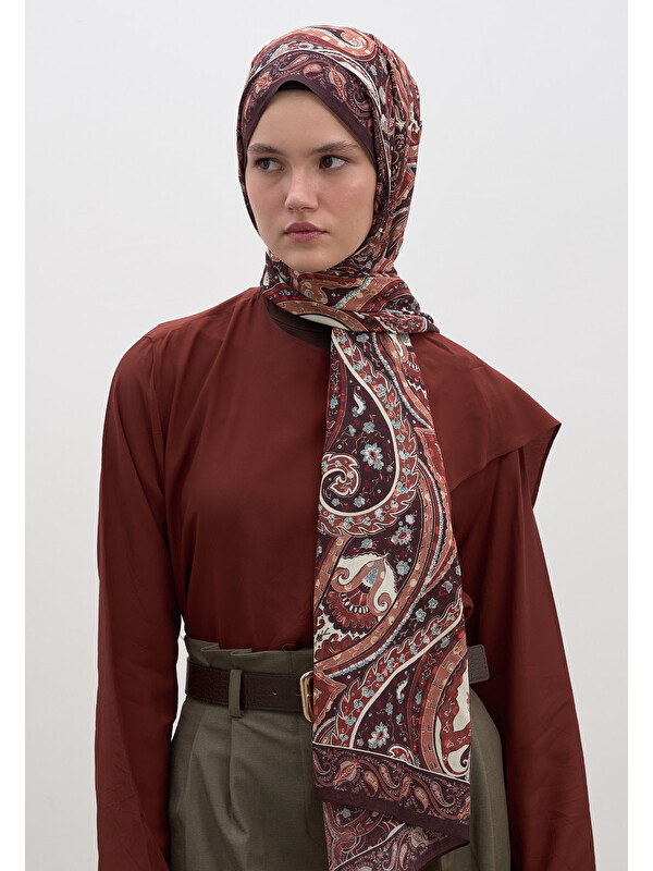 Fresh Scarfs Panthea Desen Şal Kiremit