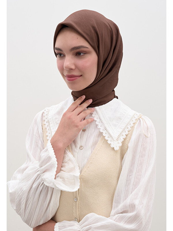 Fresh Scarfs Pamuk Viskon Eşarp Çikolata