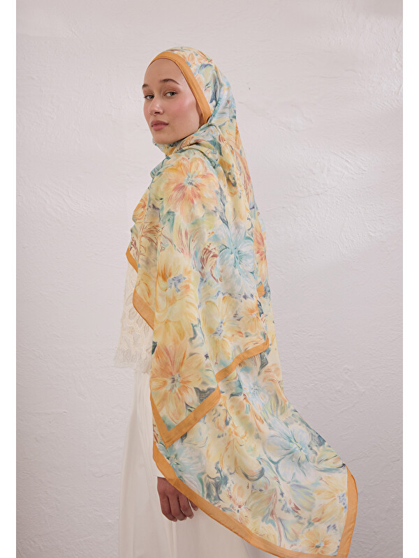 Fresh Scarfs Pure Flora Desen Rami Şal Işığı
