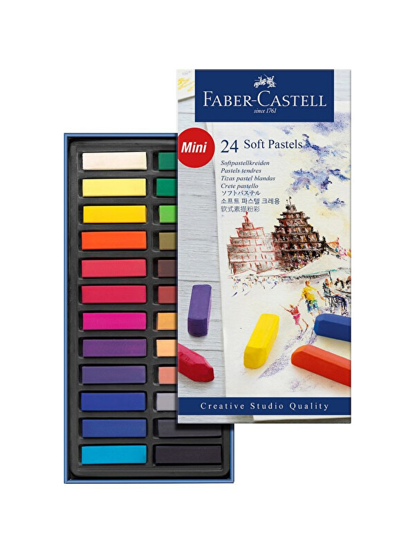 Faber-Castell Creative Studio Toz (Soft) Pastel Boya 24 Renk Yarım Boy