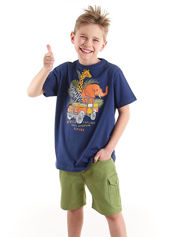 MSHB&G Safari Erkek Çocuk T-shirt Gabardin Şort Takım