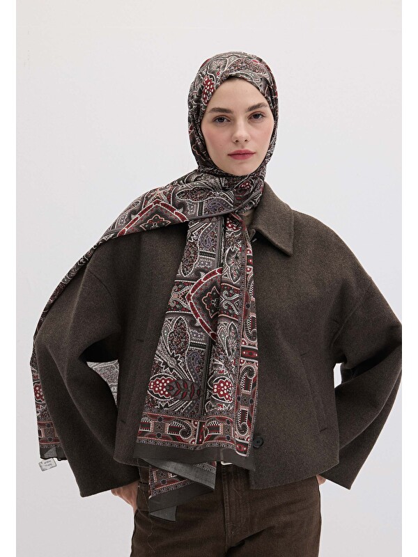 Fresh Scarfs Helene Desen Şal Antrasit
