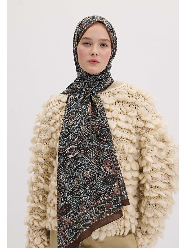 Fresh Scarfs Helene Desen Şal Kahve