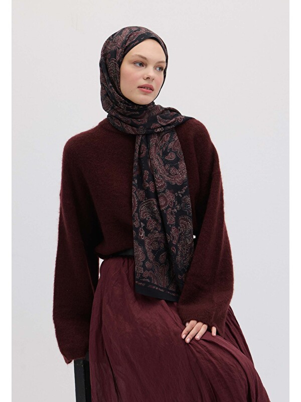 Fresh Scarfs Freda Desen Şal Mürdüm