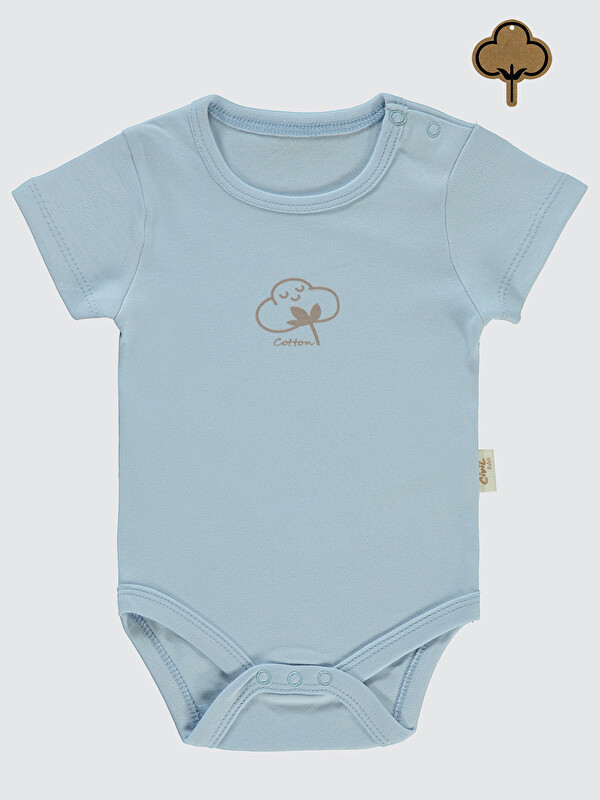 Civil Baby Bebek Organik Çıtçıtlı Badi 0-18 Ay Mavi