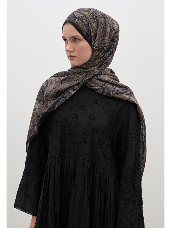 Fresh Scarfs Slyvıe Desen Şal Siyah