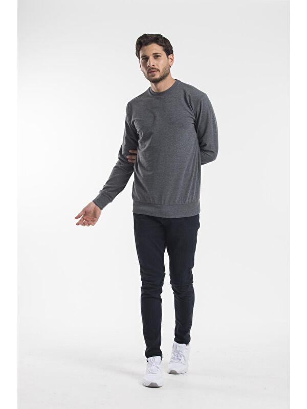 Süperlife Erkek Bisiklet Yaka Regular Fit İnce Sweatshirt SPR 20K30