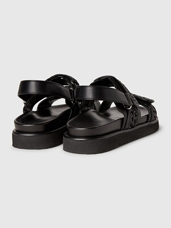 Kadın Siyah Sandalet - Görsel 3