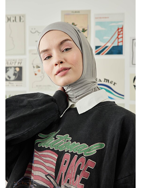 Fresh Scarfs Athletic Hijab Gümüş