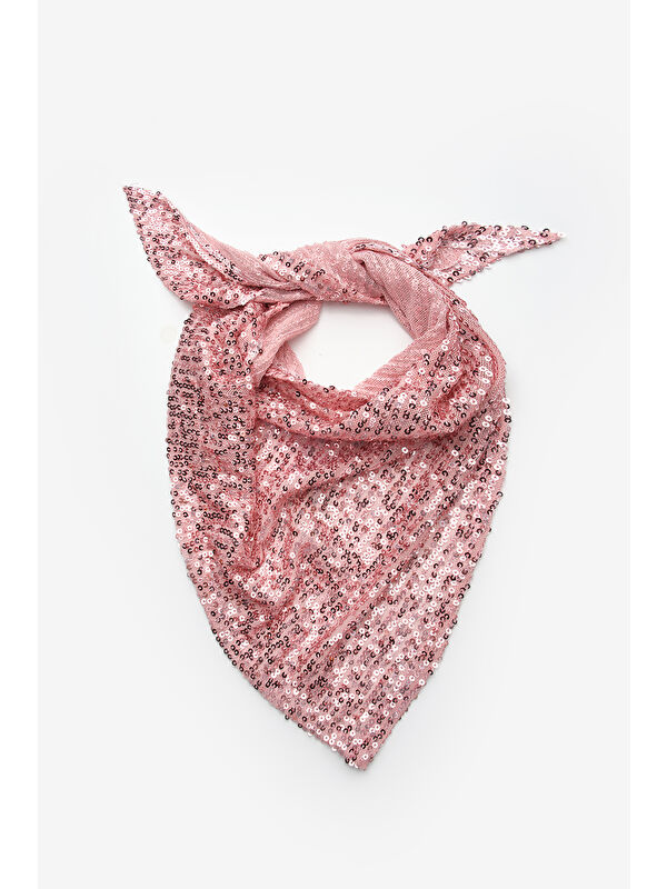 Le Mabelle Pembe Pullu Kız Çocuk Üçgen Fular Bandana