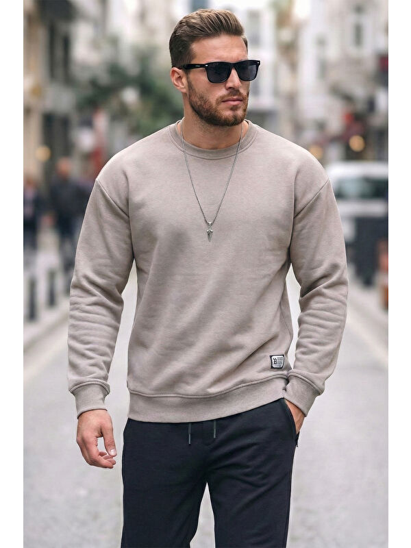 Buratti Regular Fit Bisiklet Yaka Pamuklu İçi Tüylü Yumuşak Şardonlu Erkek Sweatshirt 5905255