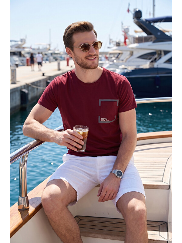 Buratti Bisiklet Yaka %100 Pamuklu Slim Fit Tişört 541REWORK