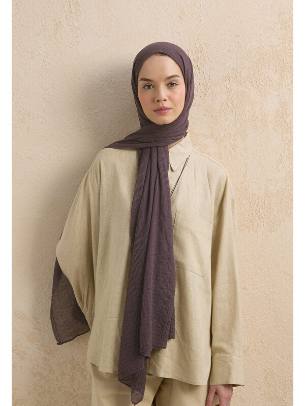 Fresh Scarfs Modal Krinkıl Şal Leylak