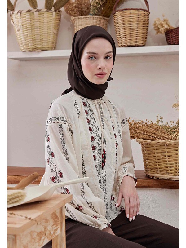 Fresh Scarfs Pamuk İpek Eşarp Bitter