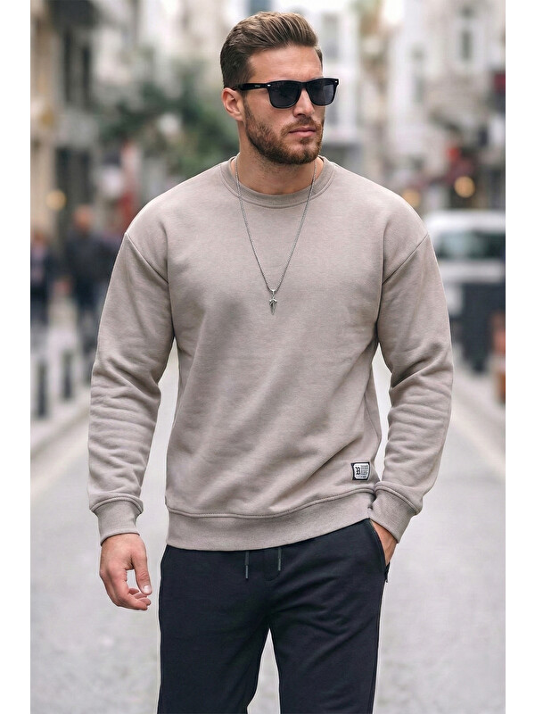 Buratti Regular Fit Bisiklet Yaka Pamuklu İçi Tüylü Yumuşak Şardonlu Erkek Sweatshirt 5905255