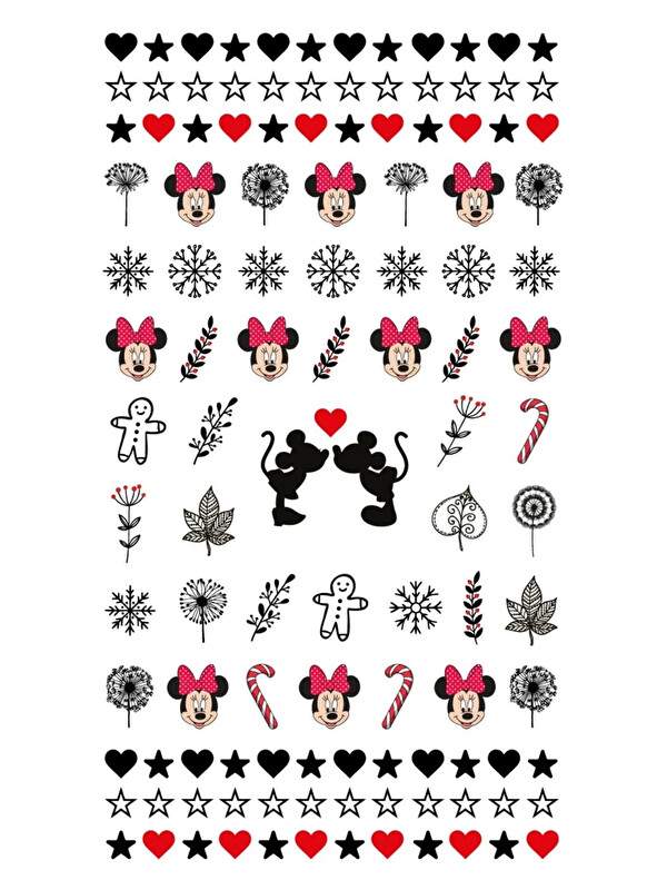 Le Mabelle Kırmızı  Minnie Temalı Kız Çocuk Tırnak Sticker