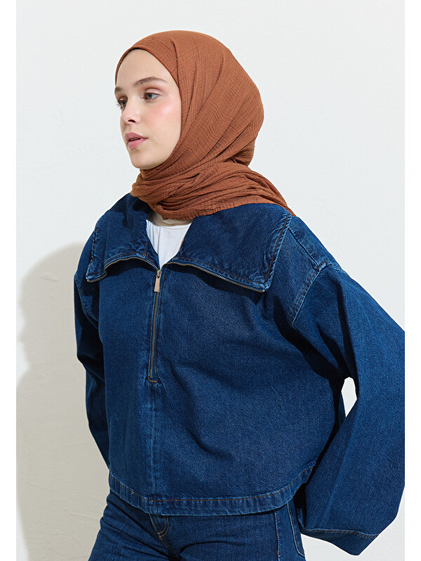 Fresh Scarfs Modal Krinkıl Şal Ağaç Kabuğu