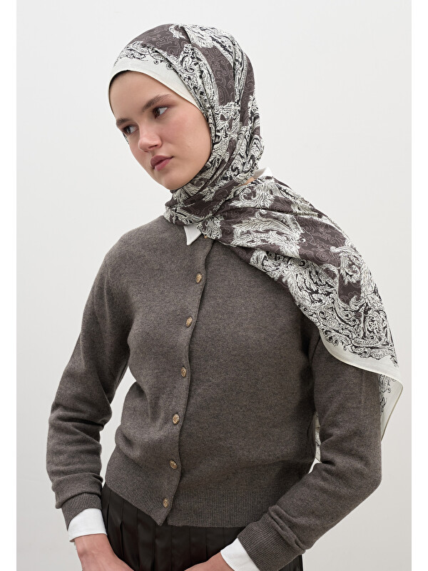 Fresh Scarfs Wıld Paısley Desen Şal Vizon