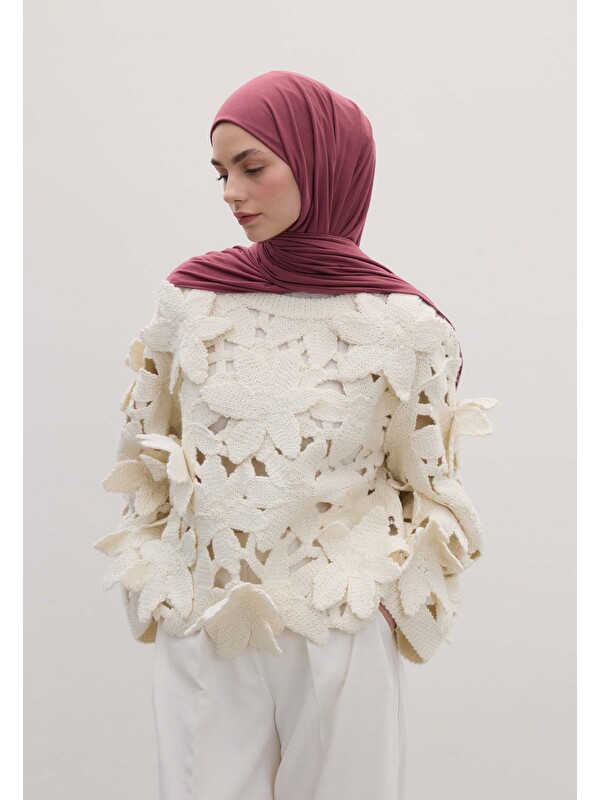 Fresh Scarfs Bambu Penye Şal Gül Kurusu