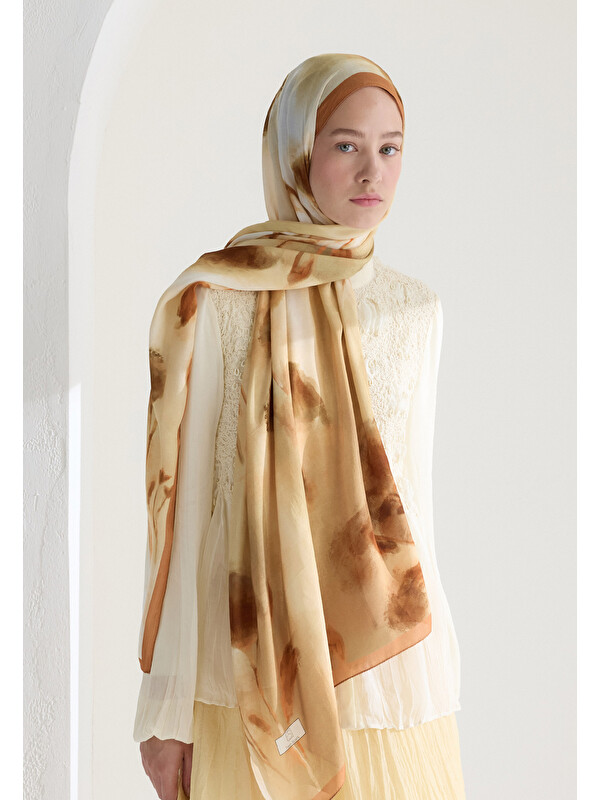 Fresh Scarfs Polly Floş Viskon Şal Sahra