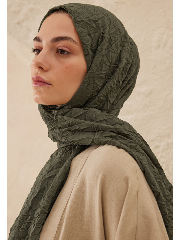 Fresh Scarfs Vual Crash Şal Yeşil Çay