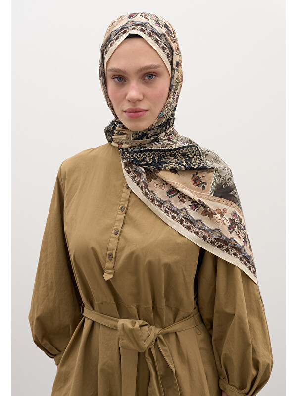 Fresh Scarfs Wıld And Pure Desen Şal Bej