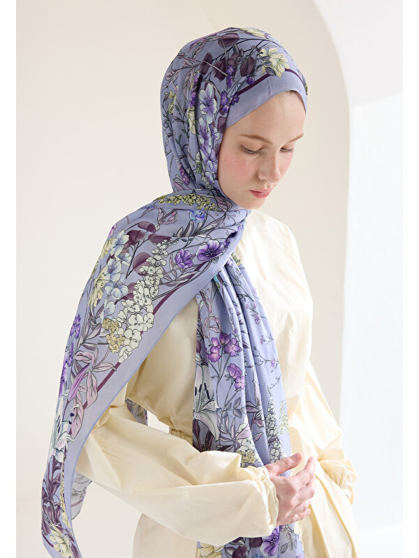 Fresh Scarfs Valentına Floş Viskon Şal Lavanta