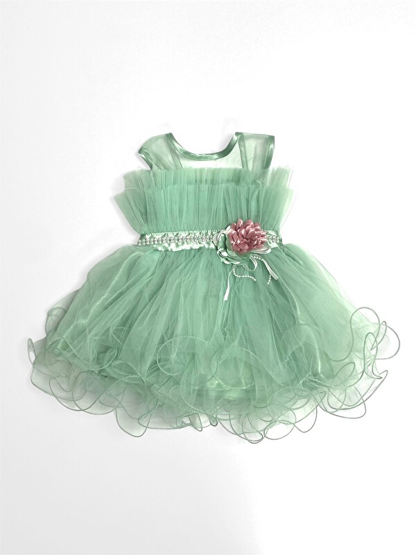 Mnk Baby & Kids Kız Çocuk Tütülü Vena Elbise MNK285