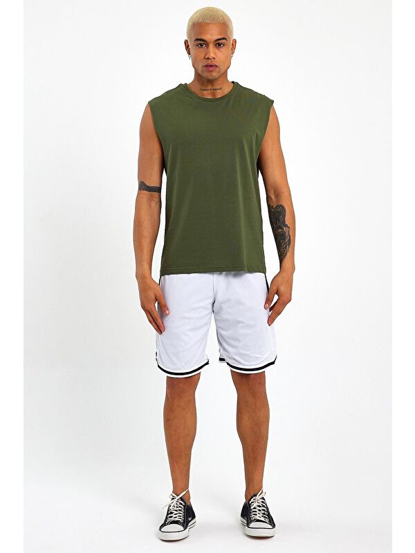 Süperlife Erkek Bisiklet Yaka Oversize Fit Tişort SPR21Y03