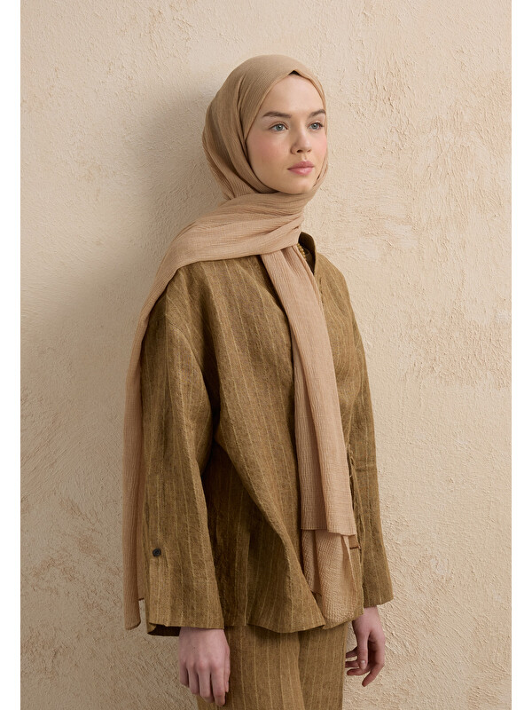 Fresh Scarfs Modal Krinkıl Şal Kum