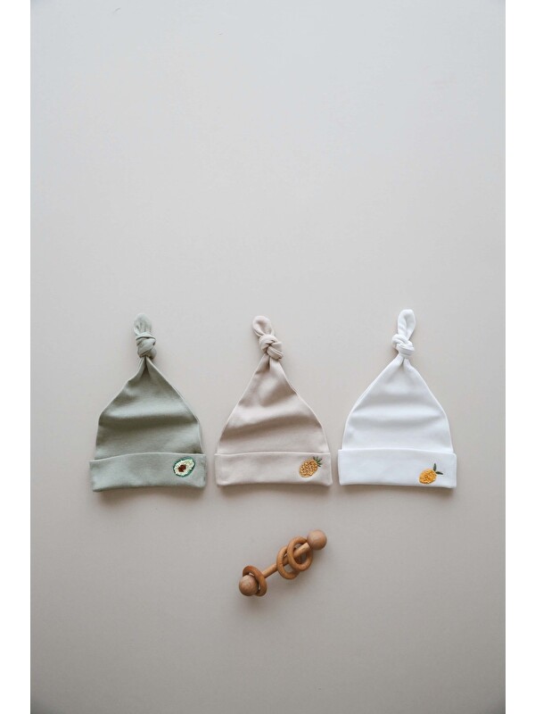 Oh La La Koala For Little Ones 3lü Yenidoğan Nakışlı Şapka Model 3