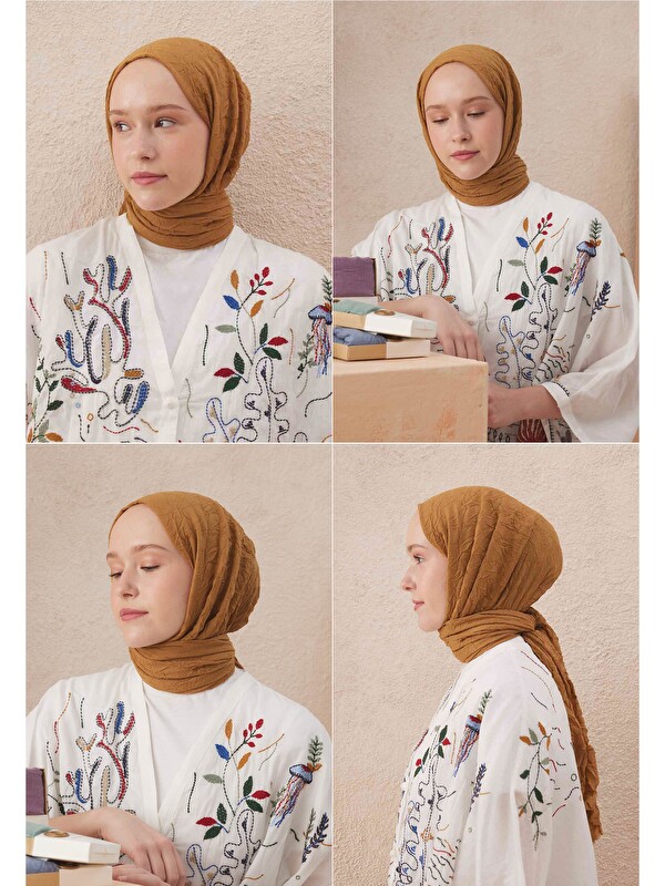 Fresh Scarfs Vual Crash Şal Sütlü Kahve