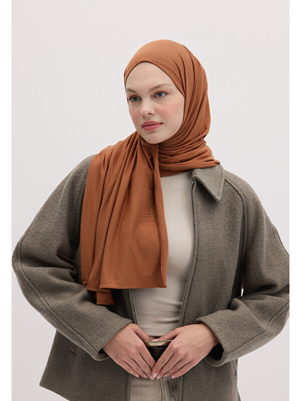 Fresh Scarfs Bambu Penye Şal Kiremit