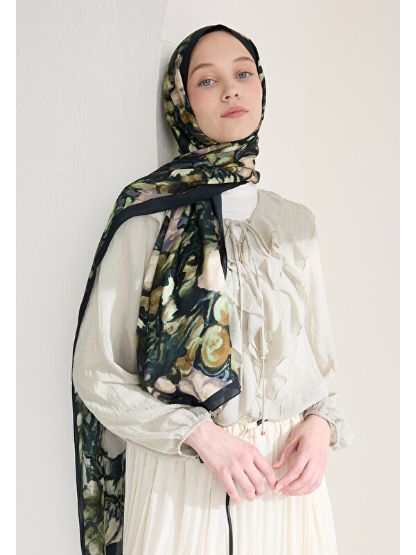 Fresh Scarfs Astra Floş Viskon Şal Lacivert