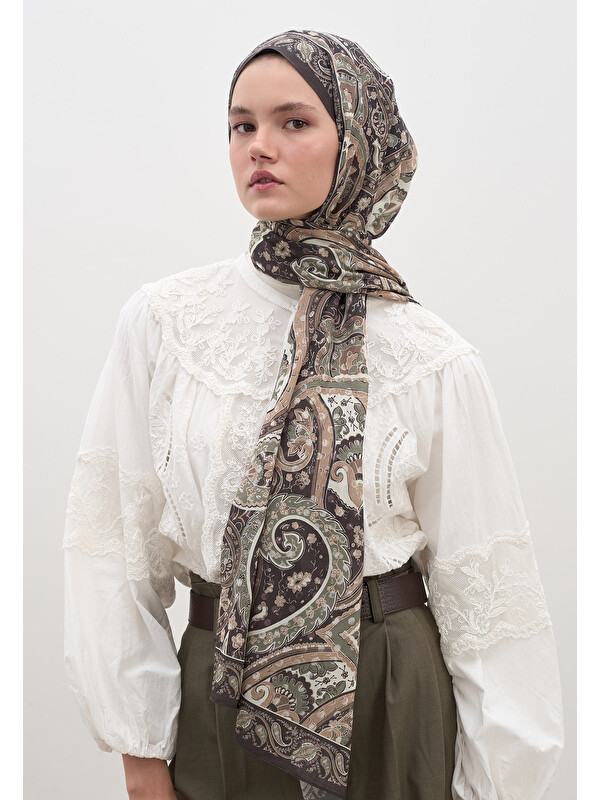 Fresh Scarfs Panthea Desen Şal Kahve