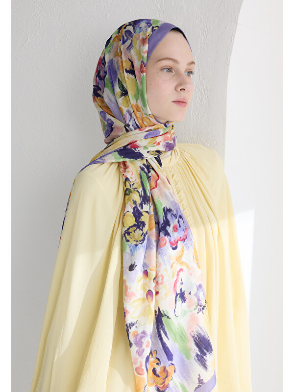 Fresh Scarfs Vınnıe Floş Viskon Şal Lavanta