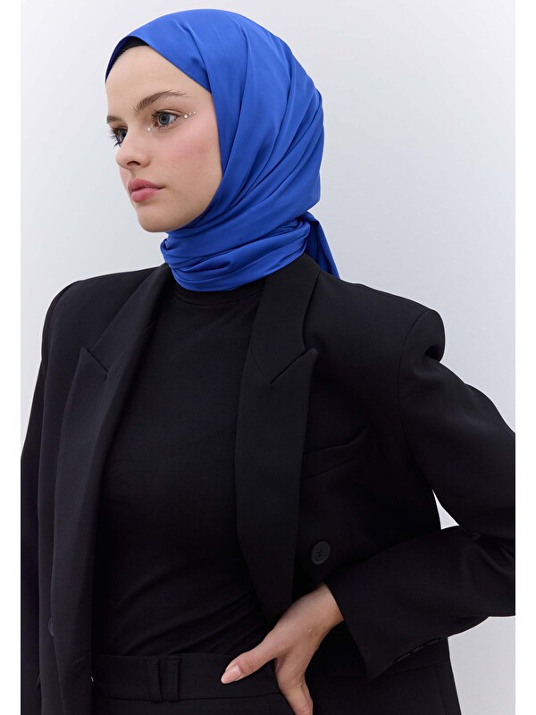 Fresh Scarfs İpeksi Elegance Şal Saks Mavisi